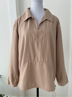 TABI INTERNATIONAL Golf Jacket Pullover Kangaroo Pocket Neutral Resortwear